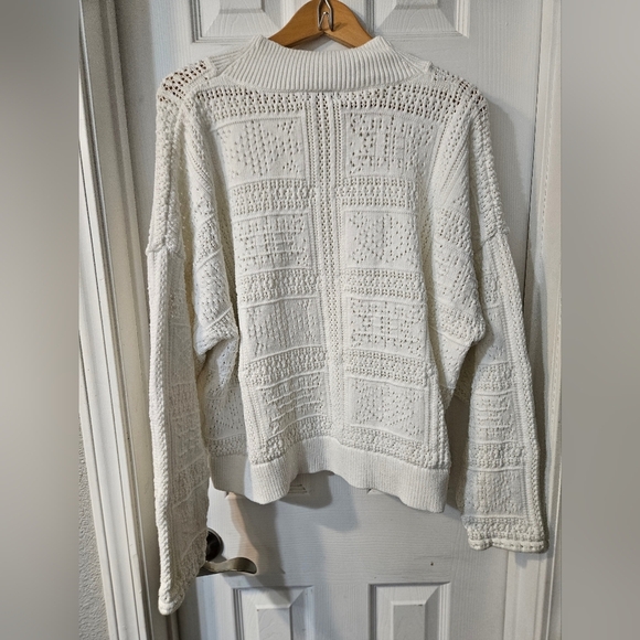 Club Monaco Pointelle Stitch Oversized Sweater - Picture 5 of 8